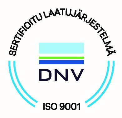 Valkeakosken ammattiopisto, VAAO. Kuvassa lukee sertifioitu laatujärjestelmä DNV ISO 9001.
